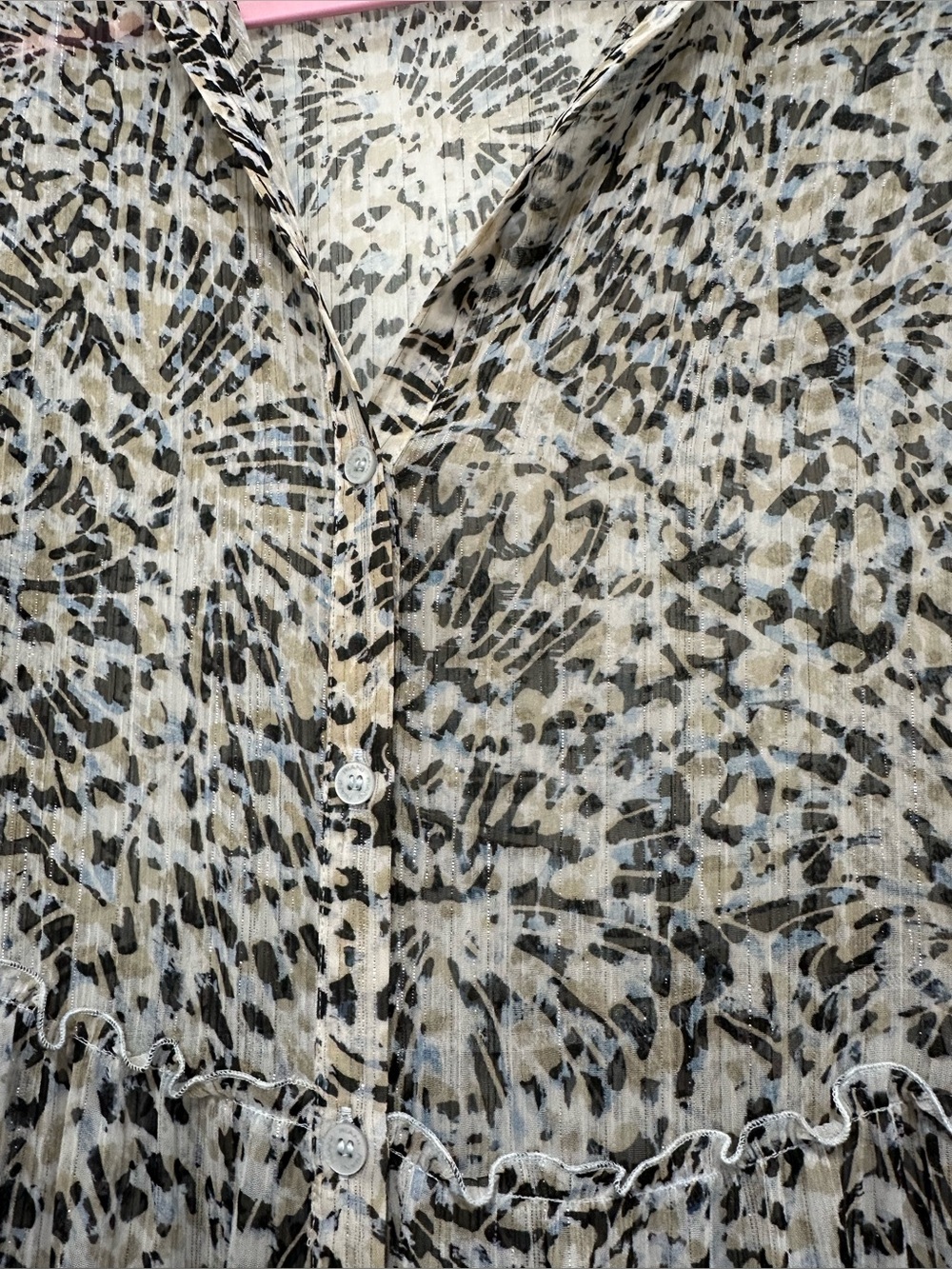 RIANI Luxury Leopard Print Midi Dress - Metallic Silver Detail - Size 12 / DE 42 - Picture 5 of 16